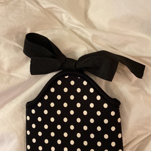 Polka Dot Polyurethane Bottle Bag, “D” Monogram, and Waterproof Cosmetic Tote - Picture 6 of 16